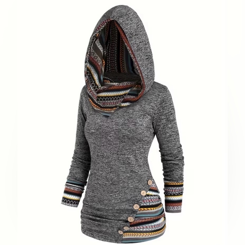 Plus Size Convertible, Stretchy, Form Fitting Hoodie, Perfect Cond., Worn Once